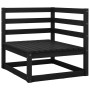 Garden furniture set 6 pieces black solid pine wood by , Garden sets - Ref: Foro24-3075503, Price: 400,99 €, Discount: %