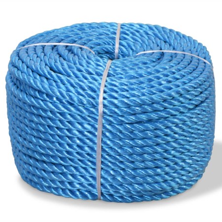 Braided polypropylene rope 10 mm 100 m blue by vidaXL, Ropes and metal cords - Ref: Foro24-91305, Price: 42,36 €, Discount: %