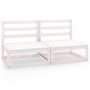 2 seater garden sofa white solid pine wood by , Outdoor sofas - Ref: Foro24-3075230, Price: 151,27 €, Discount: %