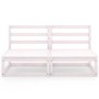 2-Sitzer-Gartensofa aus weißem massivem Kiefernholz von , Outdoor-Sofas - Ref: Foro24-3075230, Preis: 151,27 €, Rabatt: %