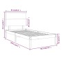 Bettgestell aus Massivholz 90x190 cm von , Betten und Lattenroste - Ref: Foro24-3104768, Preis: 89,79 €, Rabatt: %