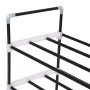 Shoe rack with 4 black metal and plastic shelves by vidaXL, Shoe racks and shoe organizers - Ref: Foro24-245626, Price: 20,99...