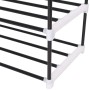 Shoe rack with 4 black metal and plastic shelves by vidaXL, Shoe racks and shoe organizers - Ref: Foro24-245626, Price: 20,99...