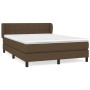 Cama box spring con colchón tela marrón oscuro 140x190 cm de , Camas y somieres - Ref: Foro24-3126240, Precio: 450,57 €, Desc...