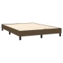 Cama box spring con colchón tela marrón oscuro 140x190 cm de , Camas y somieres - Ref: Foro24-3126240, Precio: 450,57 €, Desc...