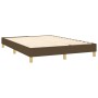 Cama box spring con colchón tela marrón oscuro 140x200 cm de , Camas y somieres - Ref: Foro24-3126808, Precio: 420,60 €, Desc...