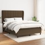 Cama box spring con colchón tela marrón oscuro 140x200 cm de , Camas y somieres - Ref: Foro24-3127968, Precio: 534,49 €, Desc...