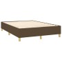 Cama box spring con colchón tela marrón oscuro 140x190 cm de , Camas y somieres - Ref: Foro24-3128520, Precio: 545,94 €, Desc...