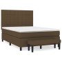 Cama box spring con colchón tela marrón oscuro 140x200 cm de , Camas y somieres - Ref: Foro24-3136600, Precio: 561,66 €, Desc...