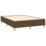 Cama box spring con colchón tela marrón oscuro 140x200 cm de , Camas y somieres - Ref: Foro24-3142340, Precio: 512,82 €, Desc...