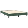 Cama box spring con colchón terciopelo verde oscuro 140x200 cm de , Camas y somieres - Ref: Foro24-3141308, Precio: 466,59 €,...