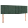 Cama box spring con colchón terciopelo verde oscuro 140x200 cm de , Camas y somieres - Ref: Foro24-3141308, Precio: 466,59 €,...