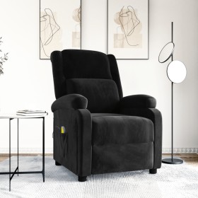 Sillón de masaje de terciopelo negro de , Sillones de masaje eléctricos - Ref: Foro24-342416, Precio: 258,99 €, Descuento: %