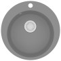 Fregadero de cocina de granito con un seno redondo gris de vidaXL, Fregaderos - Ref: Foro24-142957, Precio: 129,71 €, Descuen...