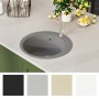 Granite kitchen sink with a round gray basin by vidaXL, Sinks - Ref: Foro24-142957, Price: 129,71 €, Discount: %