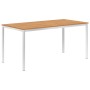 Garden table solid teak wood stainless steel 160x80x75 cm by , Garden tables - Ref: Foro24-46519, Price: 335,86 €, Discount: %