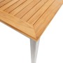 Garden table solid teak wood stainless steel 160x80x75 cm by , Garden tables - Ref: Foro24-46519, Price: 335,86 €, Discount: %