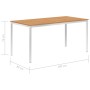 Garden table solid teak wood stainless steel 160x80x75 cm by , Garden tables - Ref: Foro24-46519, Price: 335,86 €, Discount: %