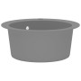 Granite kitchen sink with a round gray basin by vidaXL, Sinks - Ref: Foro24-142957, Price: 129,71 €, Discount: %