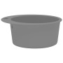 Granite kitchen sink with a round gray basin by vidaXL, Sinks - Ref: Foro24-142957, Price: 129,71 €, Discount: %