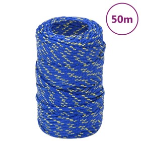 Blue polypropylene boat rope 2 mm 50 m by , Ropes and metal cords - Ref: Foro24-152424, Price: 10,99 €, Discount: %