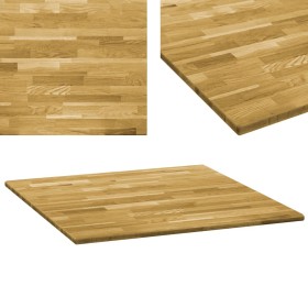 Square table top solid oak wood 23 mm 70x70 cm by , Table tops - Ref: Foro24-245987, Price: 132,99 €, Discount: %