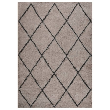 Alfombra de pelo largo beige y gris antracita 120x170 cm de , Alfombras - Ref: Foro24-342153, Precio: 37,99 €, Descuento: %