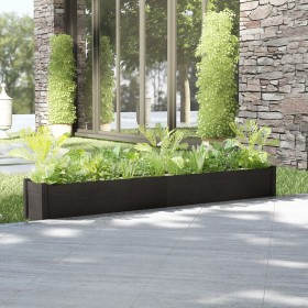 Solid black pine wood planter 200x31x31 cm by , Pots and planters - Ref: Foro24-810767, Price: 101,60 €, Discount: %