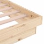 Solid wood bed frame 140x190 cm by , Beds and slatted bases - Ref: Foro24-819952, Price: 215,38 €, Discount: %