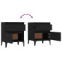 Black nightstand 40x35x50 cm by , Lockers and storage cabinets - Ref: Foro24-821844, Price: 48,99 €, Discount: %