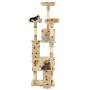 Rascador para gatos poste de sisal 170 cm huellas beige de , Mobiliario para gatos - Ref: Foro24-170615, Precio: 106,41 €, De...