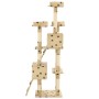 Rascador para gatos poste de sisal 170 cm huellas beige de , Mobiliario para gatos - Ref: Foro24-170615, Precio: 106,41 €, De...