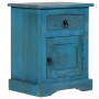 Mesita de noche de madera maciza de mango azul 40x30x50 cm de vidaXL, Mesitas de noche - Ref: Foro24-246150, Precio: 142,96 €...