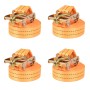 Correas de sujeción de trinquete 4 uds 1 T 6mx38mm naranja de vidaXL, Correas de amarre - Ref: Foro24-142660, Precio: 47,65 €...