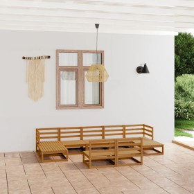 Garden furniture set 9 pieces solid pine wood by , Garden sets - Ref: Foro24-3076087, Price: 598,99 €, Discount: %