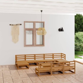 Garden furniture set 11 pieces solid pine wood by , Garden sets - Ref: Foro24-3076102, Price: 718,99 €, Discount: %