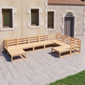 Garden furniture set 9 pieces solid pine wood by , Garden sets - Ref: Foro24-3075754, Price: 526,08 €, Discount: %