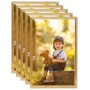 Wall collage photo frames 5 pcs golden MDF 42x59.4cm by , Photo frames - Ref: Foro24-332437, Price: 43,17 €, Discount: %