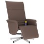 Brown synthetic leather massage recliner with footrest by , Armchairs - Ref: Foro24-356650, Price: 226,91 €, Discount: %