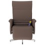 Sillón reclinable masaje con reposapiés cuero sintético marrón de , Sillones - Ref: Foro24-356650, Precio: 185,18 €, Descuent...