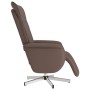 Sillón reclinable masaje con reposapiés cuero sintético marrón de , Sillones - Ref: Foro24-356650, Precio: 185,18 €, Descuent...