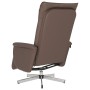 Sillón reclinable masaje con reposapiés cuero sintético marrón de , Sillones - Ref: Foro24-356650, Precio: 185,18 €, Descuent...