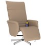 Recliner massage footrest synthetic leather cappuccino by , Armchairs - Ref: Foro24-356652, Price: 226,91 €, Discount: %