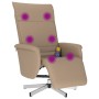 Recliner massage footrest synthetic leather cappuccino by , Armchairs - Ref: Foro24-356652, Price: 226,91 €, Discount: %