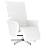 Sillón reclinable con reposapiés cuero sintético blanco de , Sillones - Ref: Foro24-356646, Precio: 205,99 €, Descuento: %