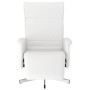 Sillón reclinable con reposapiés cuero sintético blanco de , Sillones - Ref: Foro24-356646, Precio: 205,99 €, Descuento: %