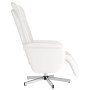 Sillón reclinable con reposapiés cuero sintético blanco de , Sillones - Ref: Foro24-356646, Precio: 205,99 €, Descuento: %