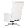 Sillón reclinable con reposapiés cuero sintético blanco de , Sillones - Ref: Foro24-356646, Precio: 205,99 €, Descuento: %