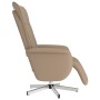 Sillón reclinable con reposapiés cuero sintético capuchino de , Sillones - Ref: Foro24-356644, Precio: 203,87 €, Descuento: %