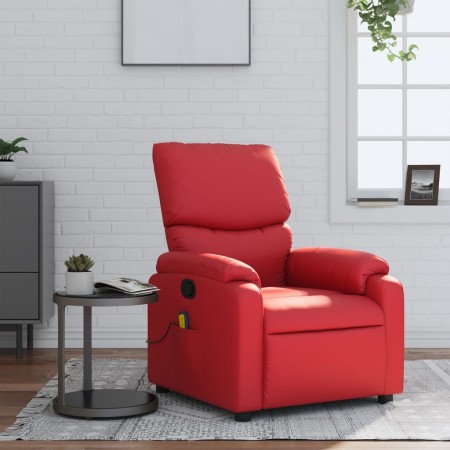 Red synthetic leather reclining massage chair by , Armchairs - Ref: Foro24-373446, Price: 250,22 €, Discount: %